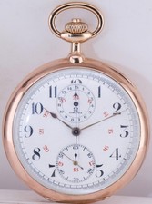 Antique 18k Gold Diamond Omega Chronograph Pocket Watch-Tsar Nicholas II Award picture