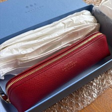 SMYTHSON PANAMA PENCIL CASE SMYTHSON PENCIL CASE #2e717b picture