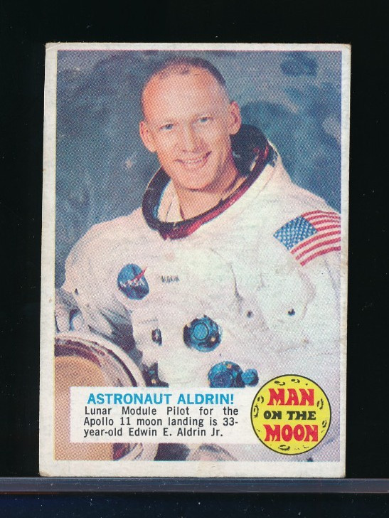 1969 Topps Man on the Moon #11A Buzz Aldrin Astronaut uncatalogued version *read 1969 Topps Man on the Moon #11A Buzz Aldrin Astronaut uncatalogued version *read