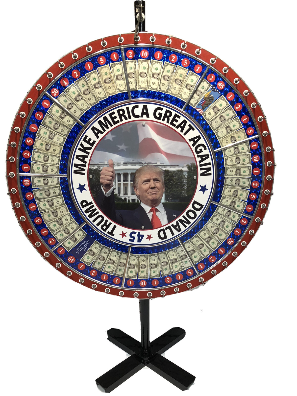 UNIQUE RARE DONALD TRUMP MONEY WHEEL -PRESIDENT TRUMP MAGA Only One Of Its Kind UNIQUE RARE DONALD TRUMP MONEY WHEEL -PRESIDENT TRUMP MAGA Only One Of Its Kind