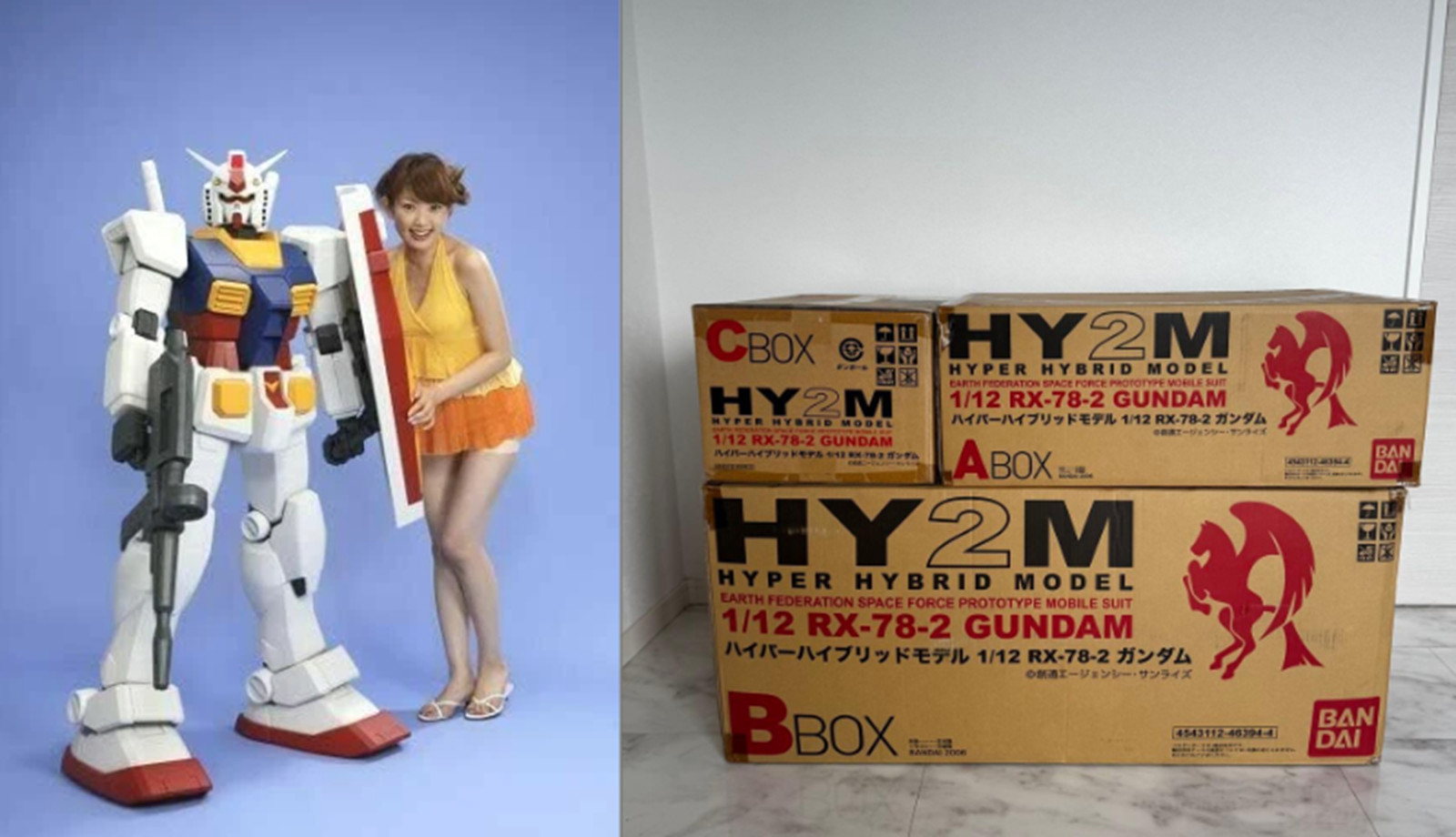 HY2M 1/12 RX-78-2 Gundam Factory Sealed A/B/C Boxes Discontinued rare From Japan