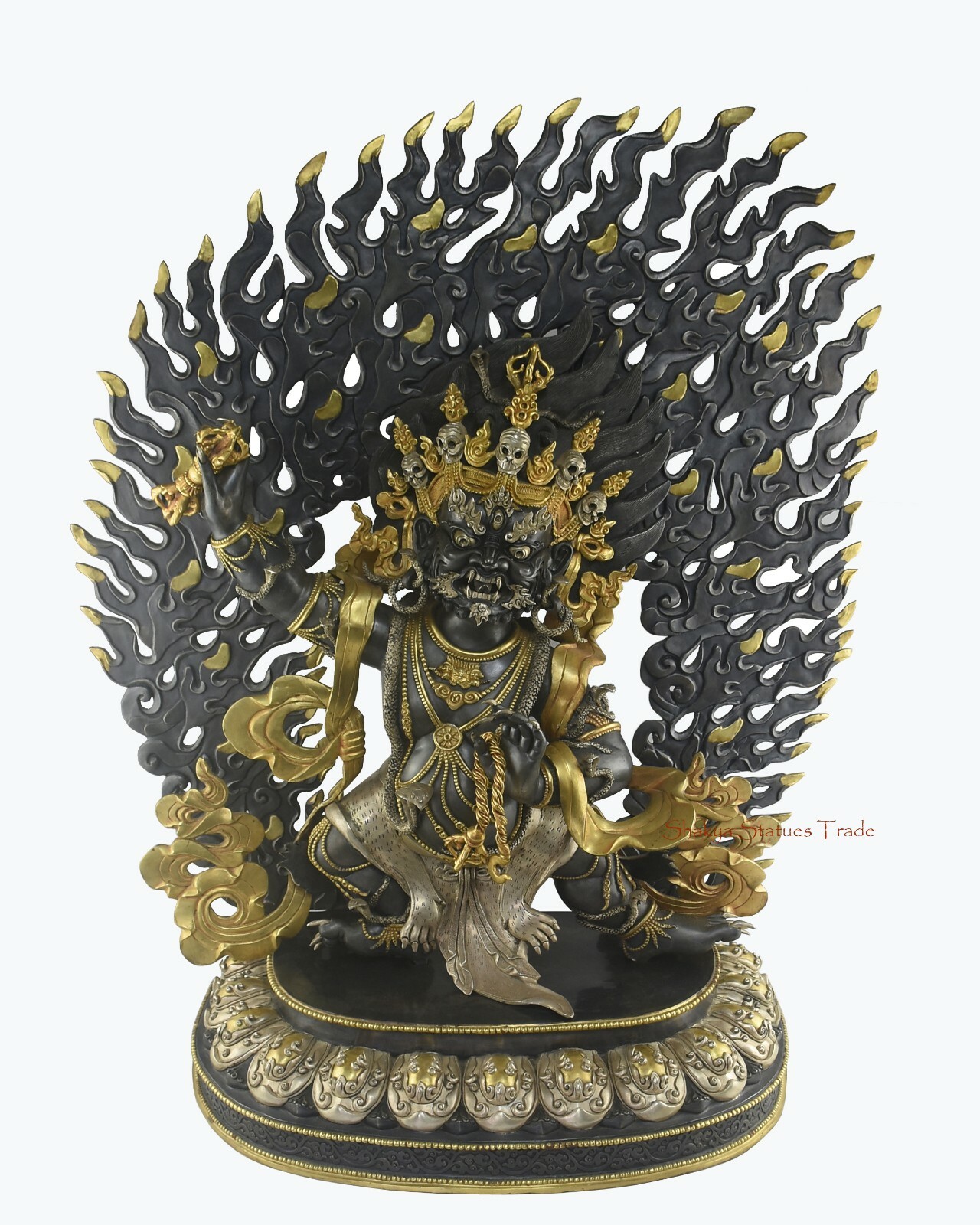 Fine Quality Hand Carved Vajrapani Chana Dorje Copper Statue From Patan, Nepal