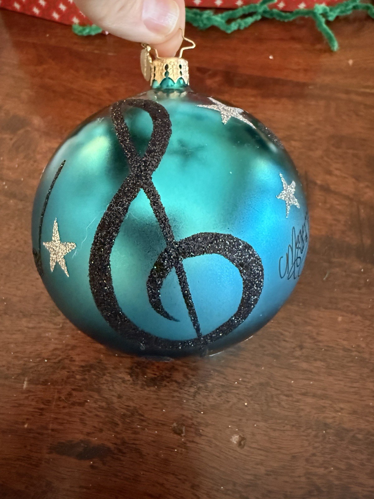 Radko Ball Music Note Child Mind Institute Signed Megan Hilty Christmas Ornament Radko Ball Music Note Child Mind Institute Signed Megan Hilty Christmas Ornament