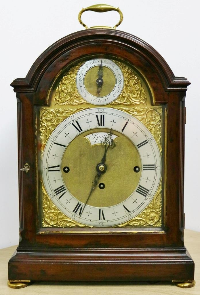 Antique English Laidlaw 18thC Triple Fusee Verge 8 Bell Musical Bracket Clock