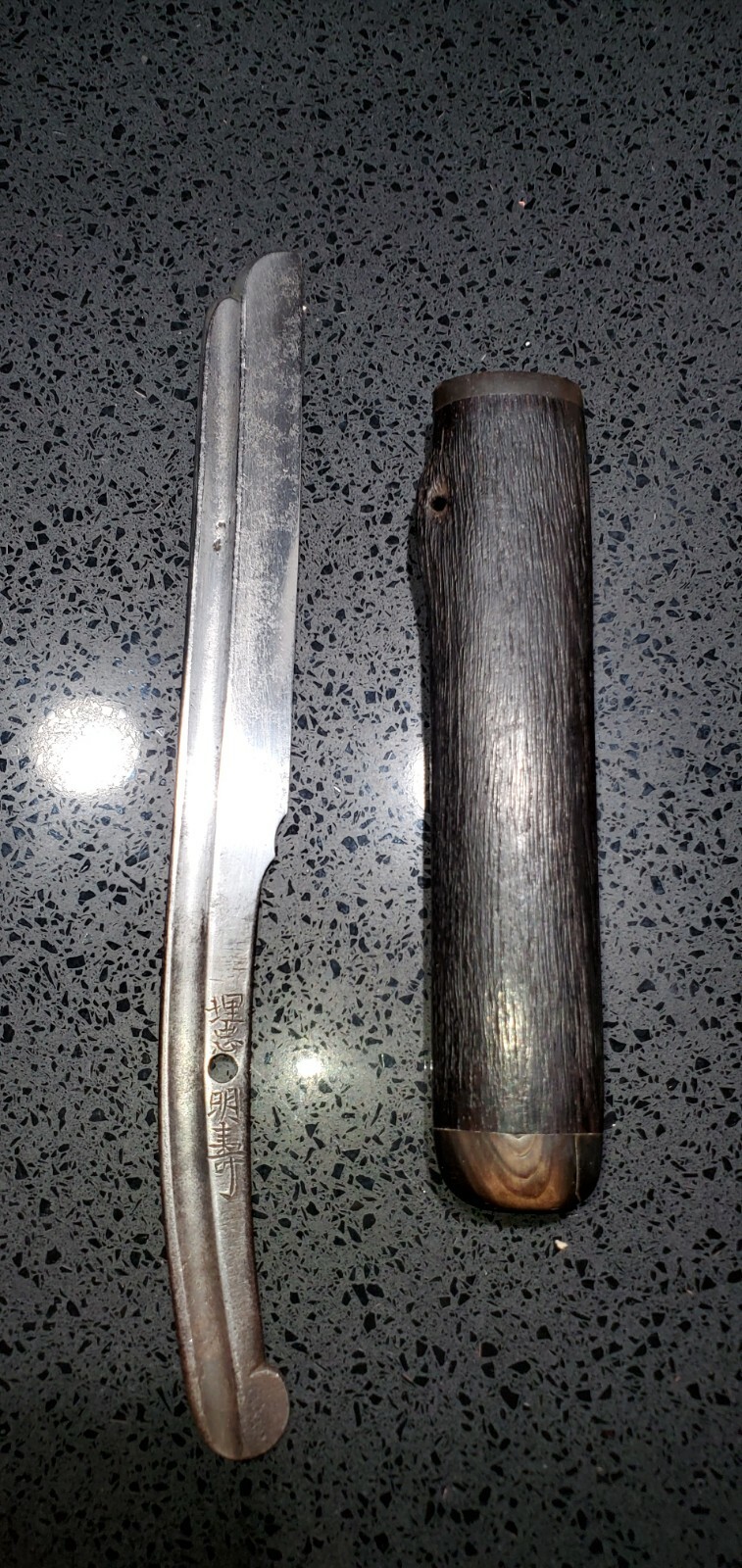 EXTREMELY RARE WW2 Japanese officer's OLD FAMILY RAZOR SHAVING BLADE 