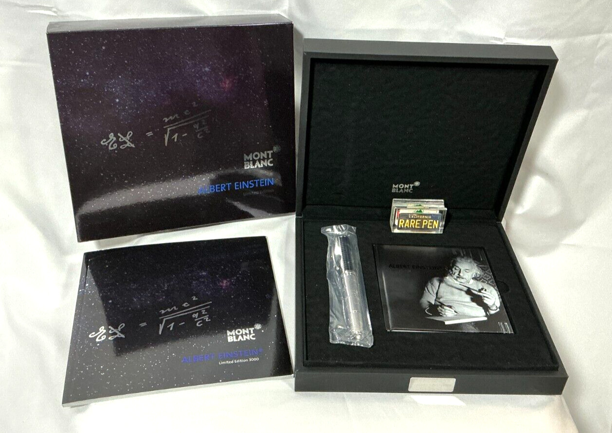 Montblanc ALBERT EINSTEIN Fountain Pen LE 3000 18K Med nib NEW SEALED Year 2012