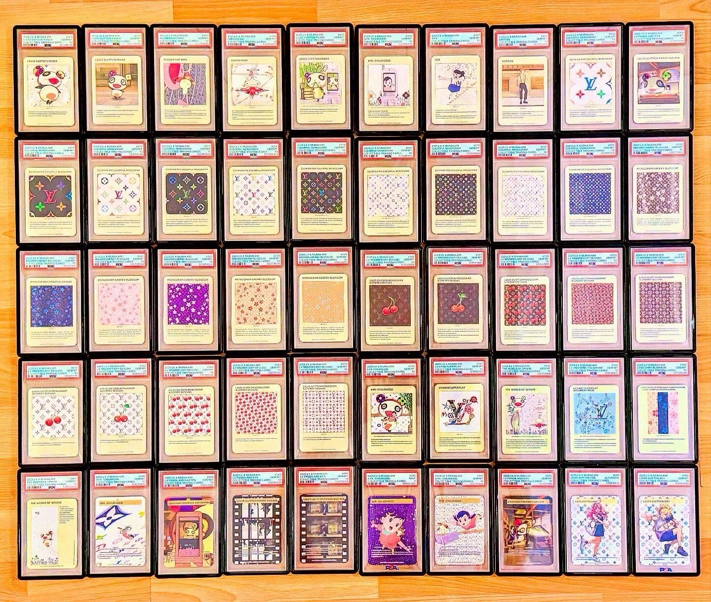 2025 PSA 10 Louis Vuitton X Murakami Collection (Complete 50 Card Collection)