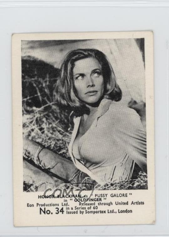 1964-65 Somportex James Bond 007 Honor Blackman as Pussy Galore #34 11bd 1964-65 Somportex James Bond 007 Honor Blackman as Pussy Galore #34 11bd