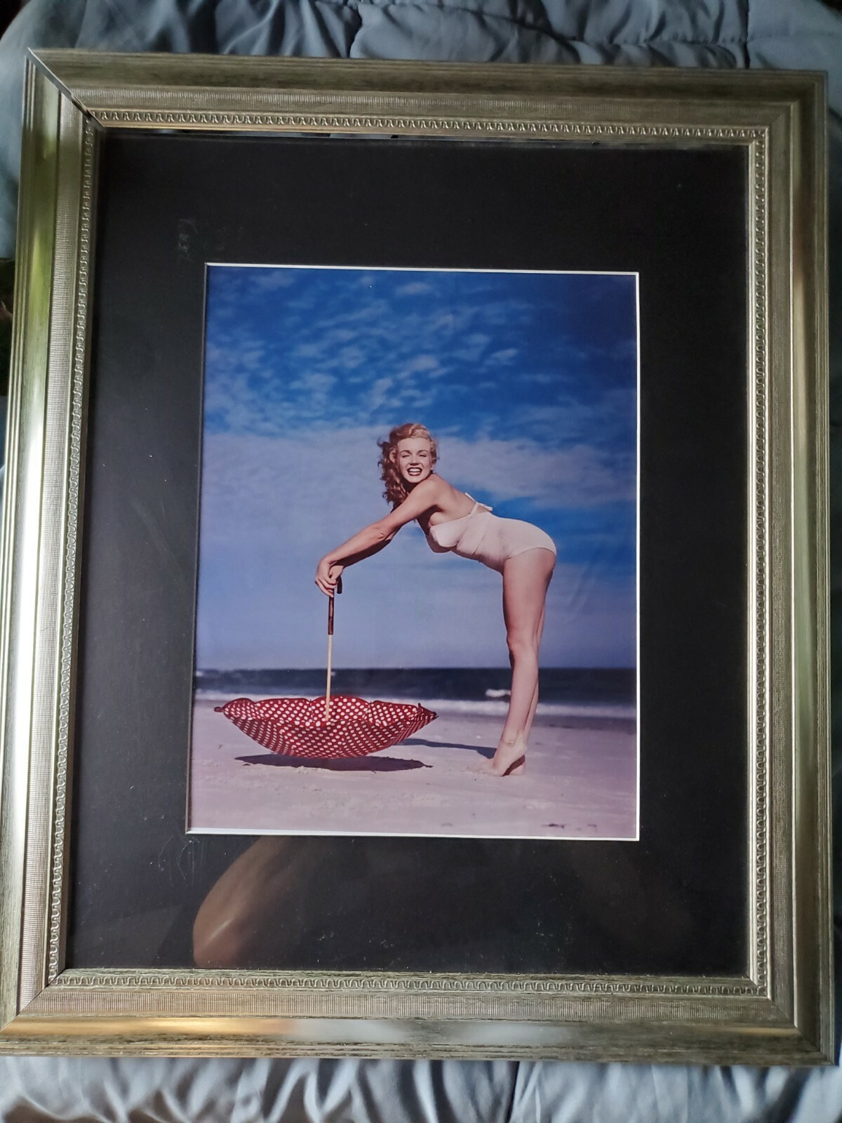 Marilyn Monroe Andre de Dienes BIG Vintage Young Pin-Up Photo Stamped