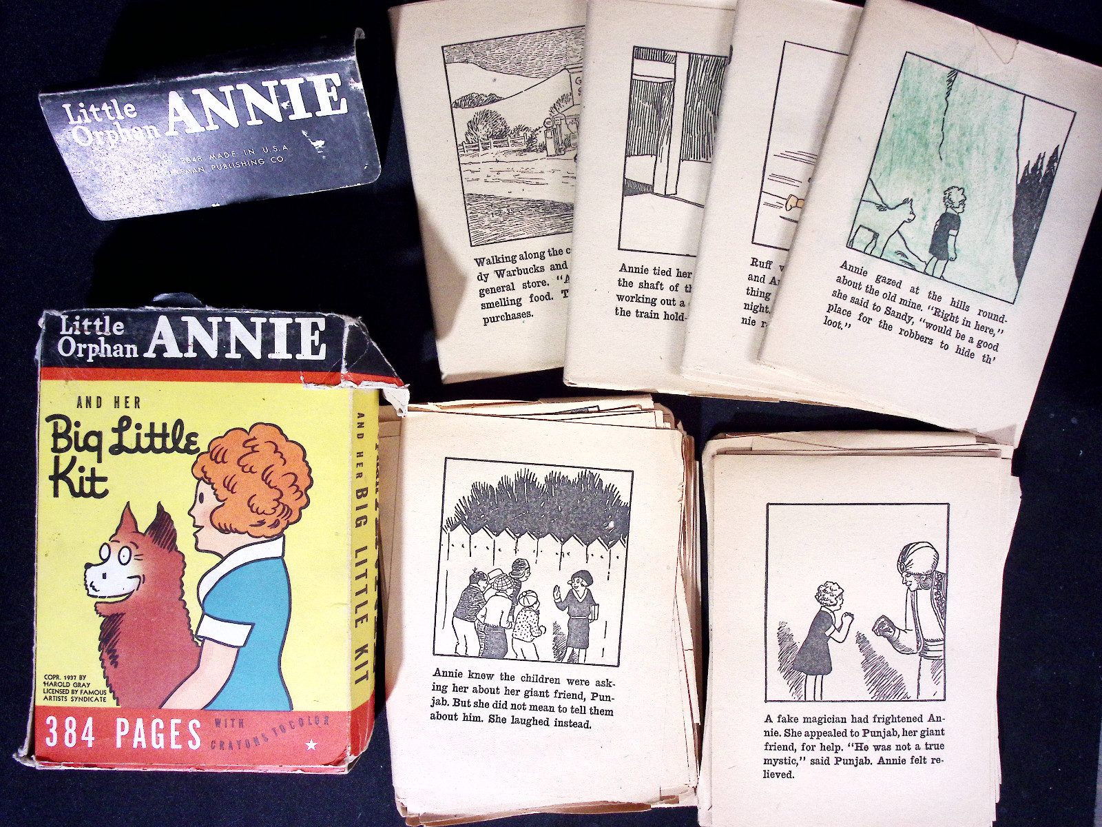 Little Orphan Annie and her Big Little Kit STORY/COLORING PAGES 1937-SUPER RARE Little Orphan Annie and her Big Little Kit STORY/COLORING PAGES 1937-SUPER RARE