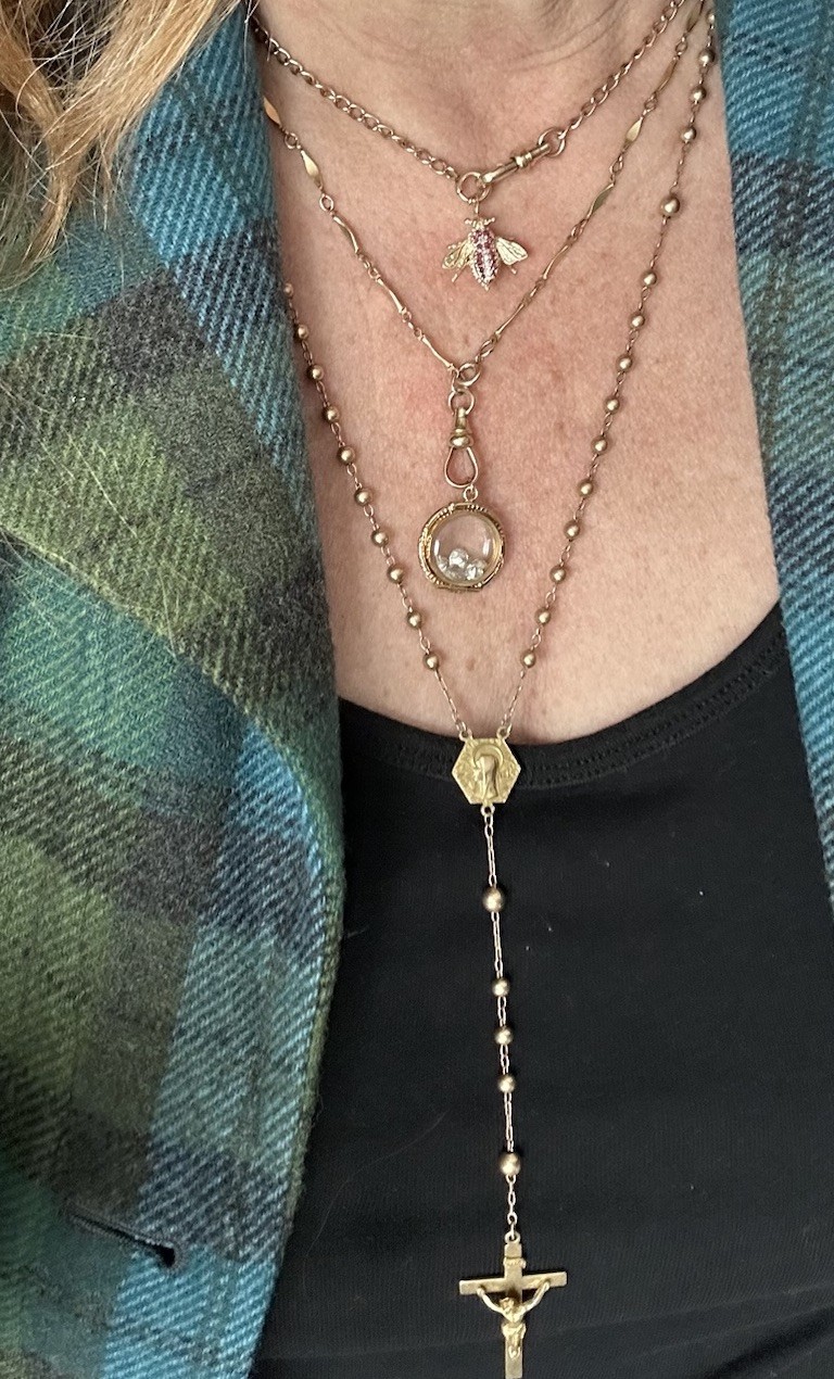 Vintage Mid Century 10k SOLID GOLD 3MM BEAD ROSARY 18 Grams Vintage Mid Century 10k SOLID GOLD 3MM BEAD ROSARY 18 Grams