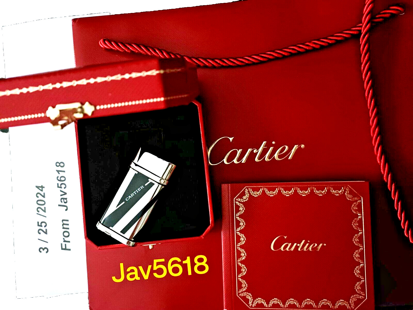 CARTIER LIGHTER ROMAN NUMERALS ART DECOR GOLD TRINITY RARE NEW,MINT PALLADIUM*** CARTIER LIGHTER ROMAN NUMERALS ART DECOR GOLD TRINITY RARE NEW,MINT PALLADIUM***