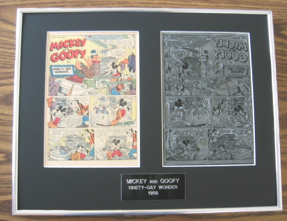 Mickey Mouse & Goofy 1956 10 Page Disney Comic Printing Plates Vintage Boxing Mickey Mouse & Goofy 1956 10 Page Disney Comic Printing Plates Vintage Boxing