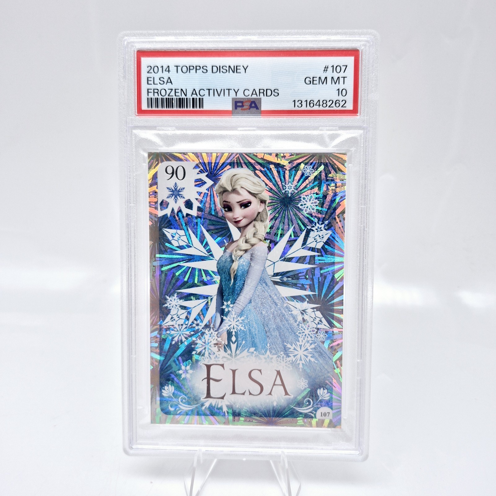 LOW POP 2014 Topps Disney Frozen #107 Elsa PSA 10 Holo Foil 1st Edition
