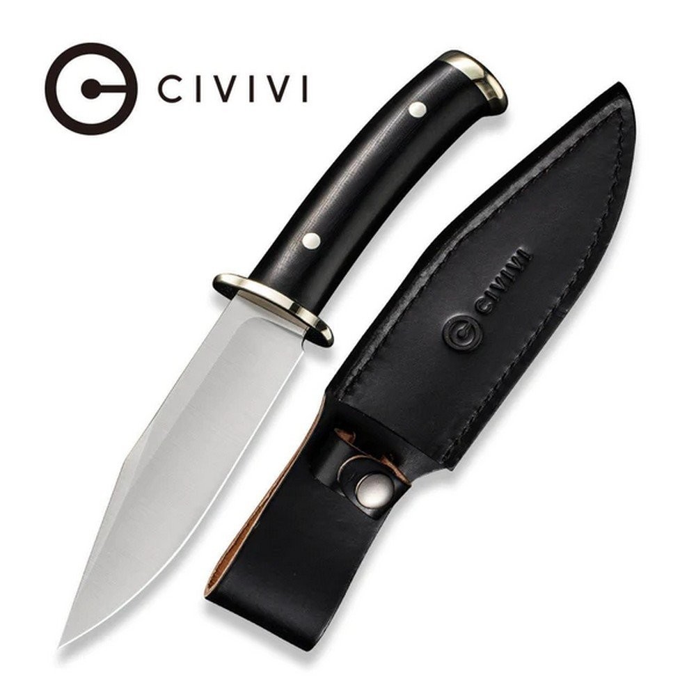 Civivi Teton Tickler Fixed Knife D2 Tool Steel Blade Black G10 Handle - C20072-1