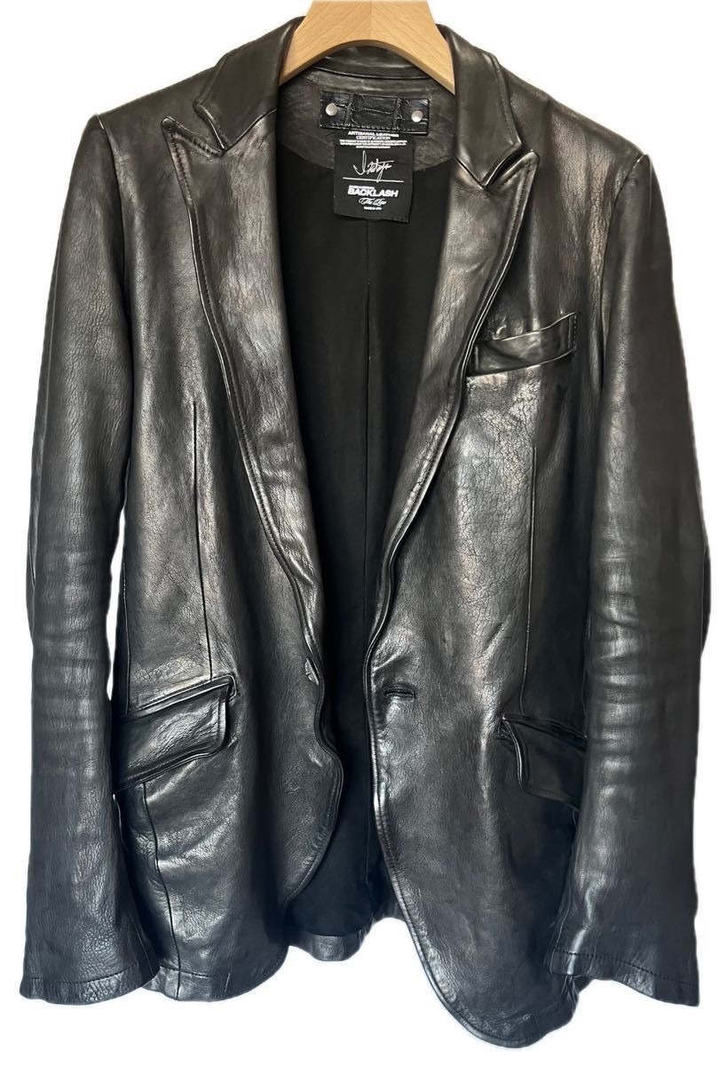 Backlash The Line Italian Calf 1B Leather Jacket T-061 Genuine Black Backlash The Line Italian Calf 1B Leather Jacket T-061 Genuine Black