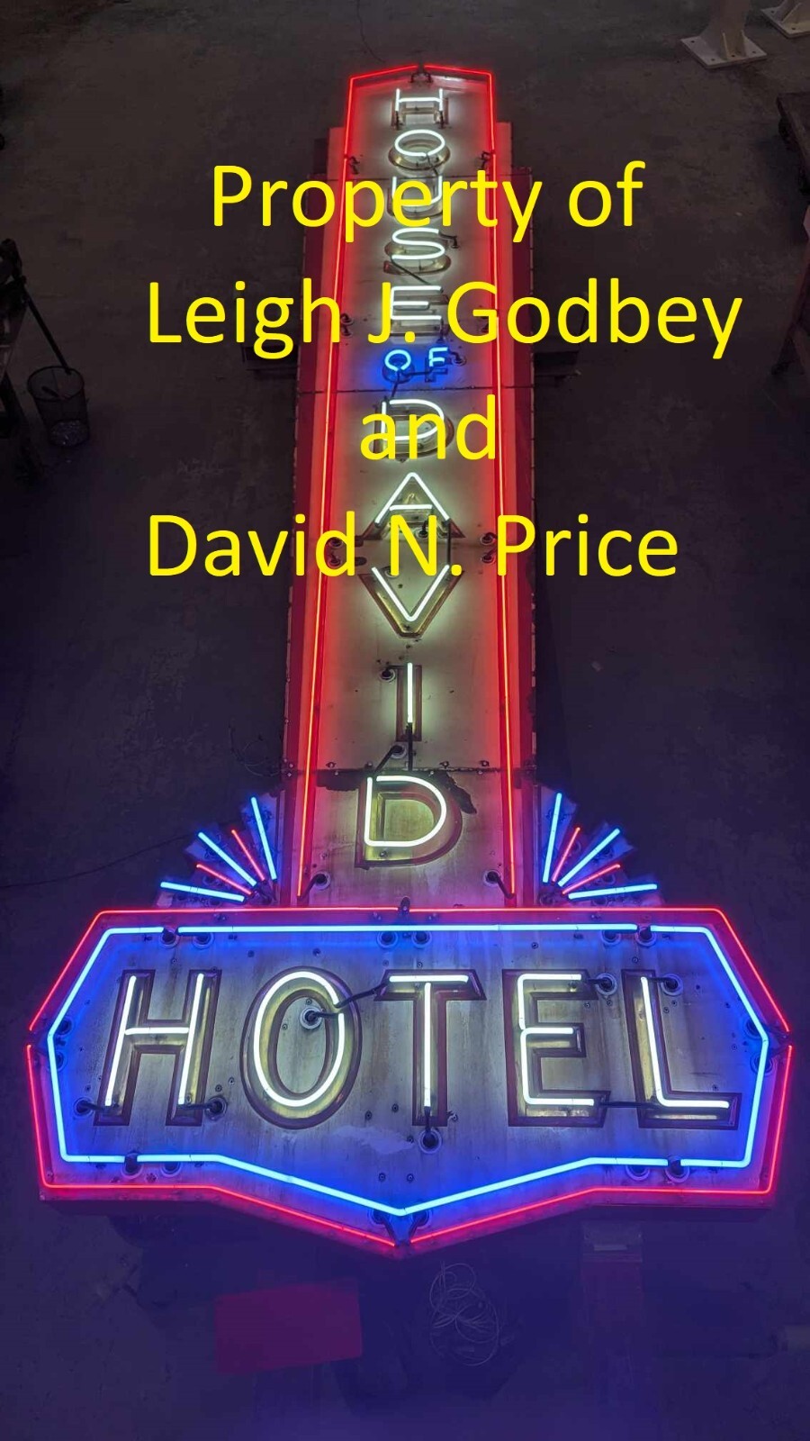 House of David Hotel Neon Porcelain Sign Benton Harbor Michigan Baseball History