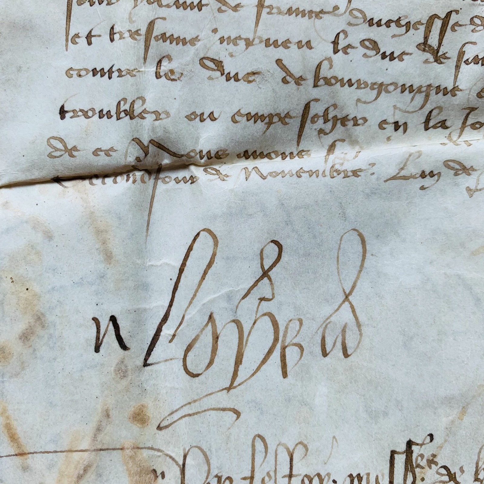 Louis XI promises his sister Yolande of France to defend her against Charles the...