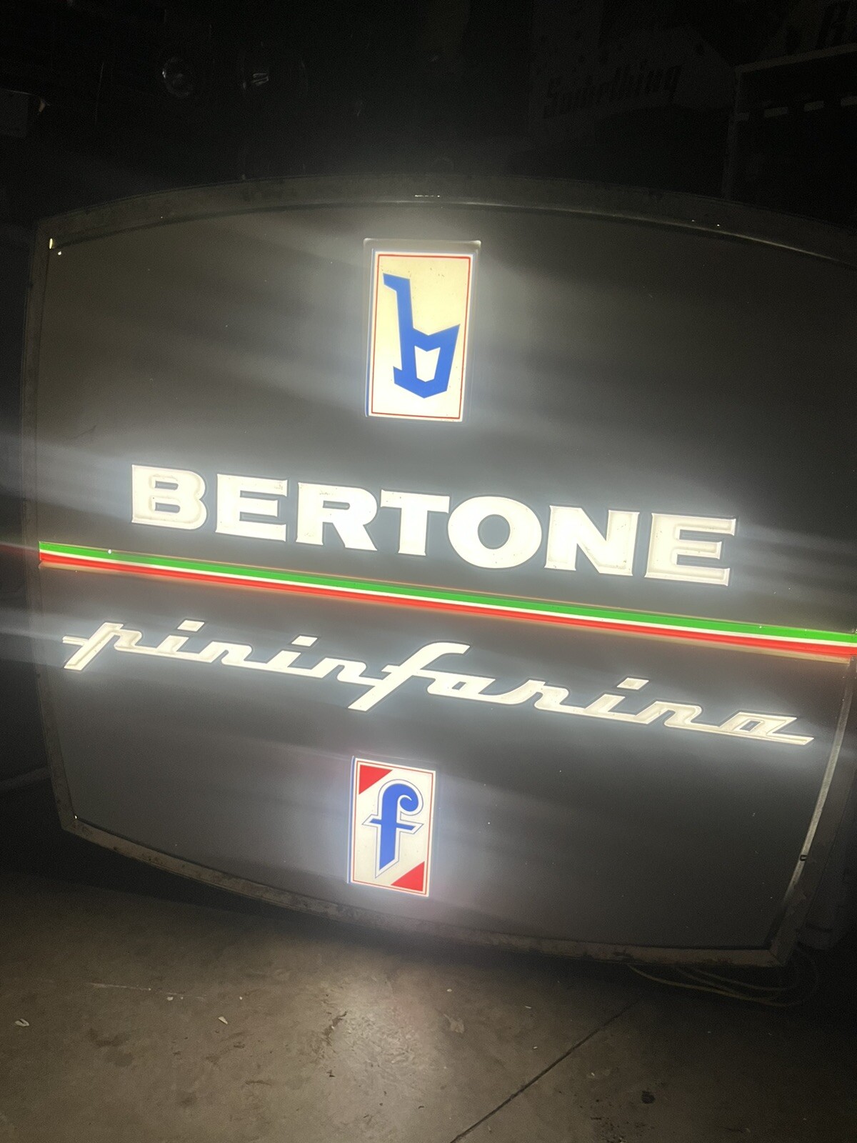 Rare Pininfarina Bertone Dealership Dealer Sign Ferrari Alfa Romeo Fiat Lancia Rare Pininfarina Bertone Dealership Dealer Sign Ferrari Alfa Romeo Fiat Lancia