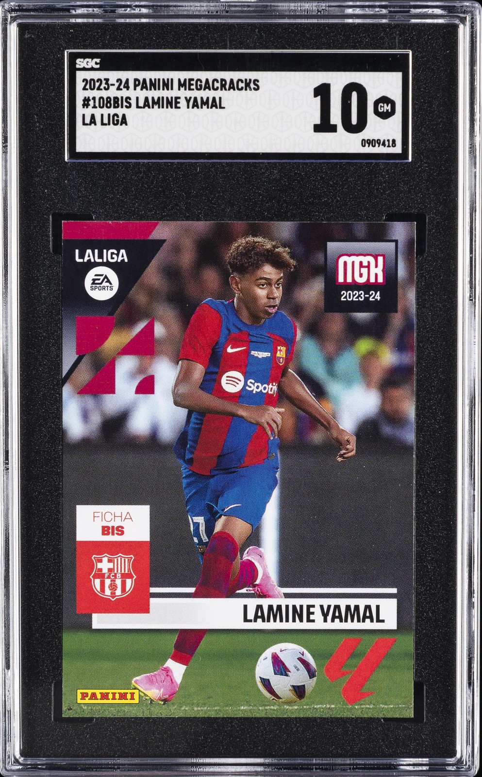 2023-24 PANINI MEGACRACKS LA LIGA #108BIS LAMINE YAMAL SGC 10 GM