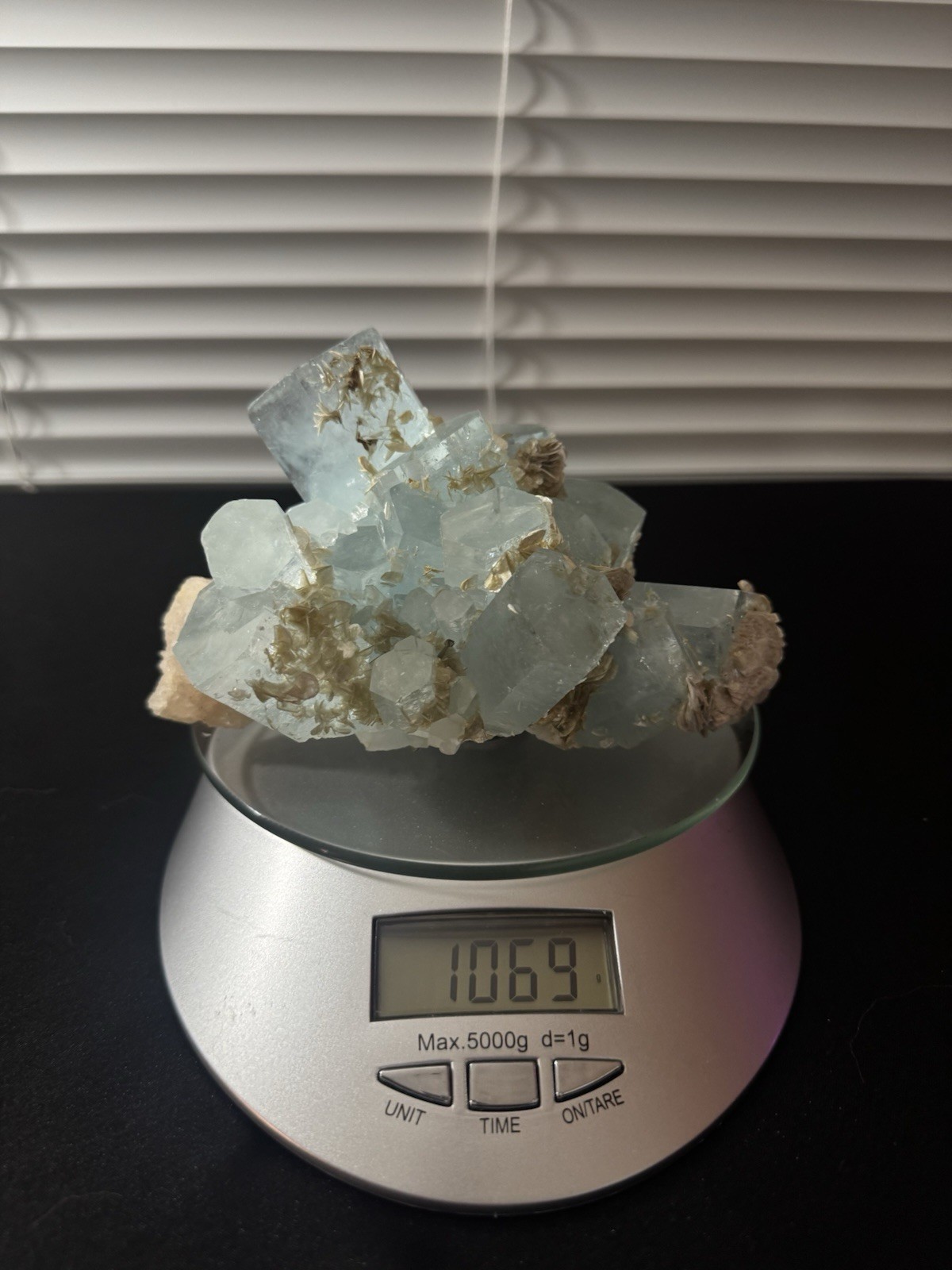 Aquamarine and Fluorite with Mica Aquamarine and Fluorite with Mica
