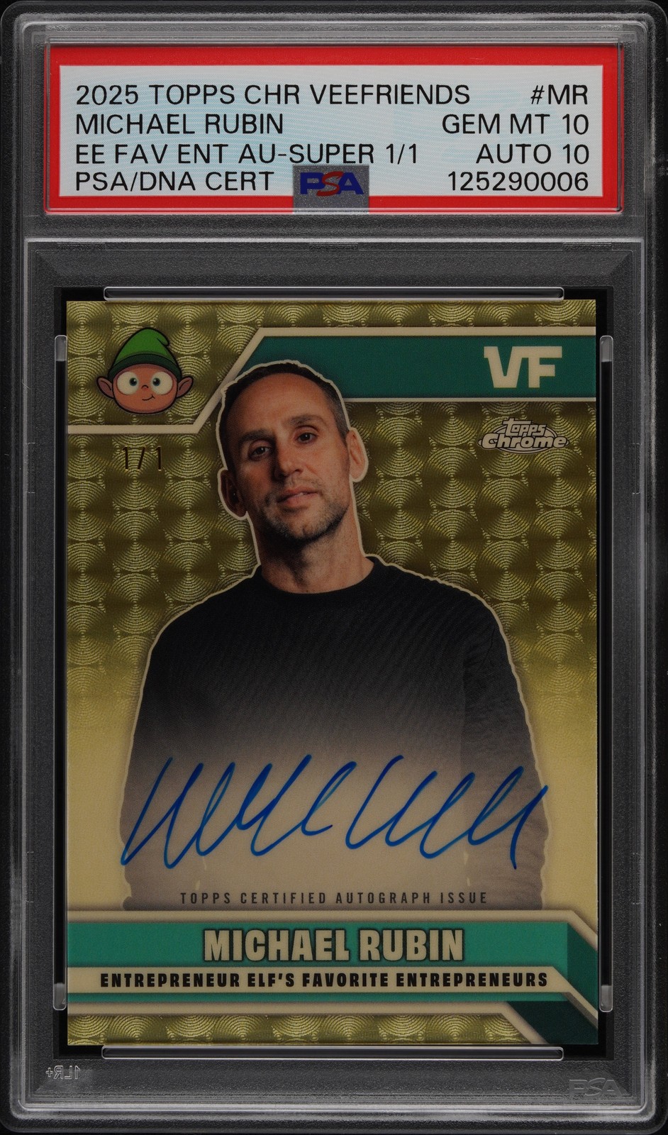 2025 SUPERFRACTOR 1/1 #MR MICHAEL RUBIN 1/1 PSA 10 AUTO 10 2025 SUPERFRACTOR 1/1 #MR MICHAEL RUBIN 1/1 PSA 10 AUTO 10