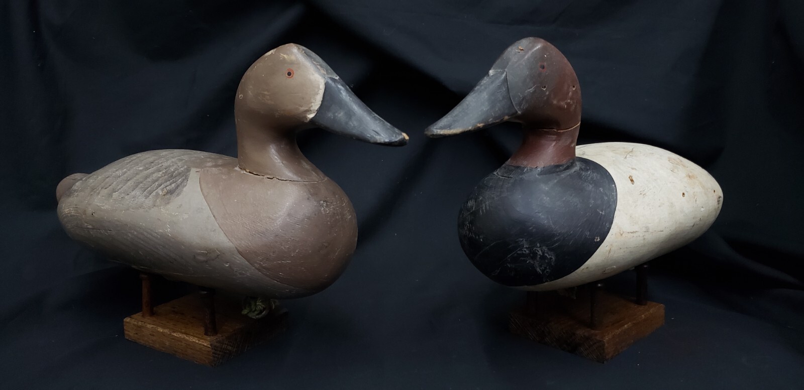 1952 Matching Pair of Male & Female Duck Decoys by R. Madison Mitchell GS00348 1952 Matching Pair of Male & Female Duck Decoys by R. Madison Mitchell GS00348