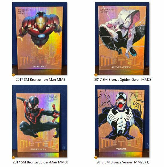 2017 Fleer Ultra Spider-Man Metal Bronze PMG Set MM1-MM50 /199💥High-Grade💥VHTF