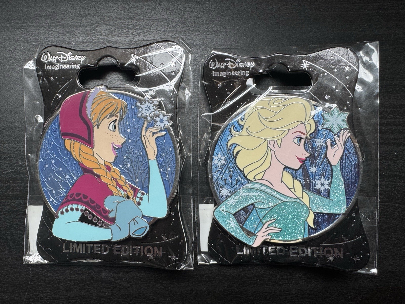 WDI MOG Anna & Elsa Frozen Profile Heroine Pins LE 250 WDI MOG Anna & Elsa Frozen Profile Heroine Pins LE 250