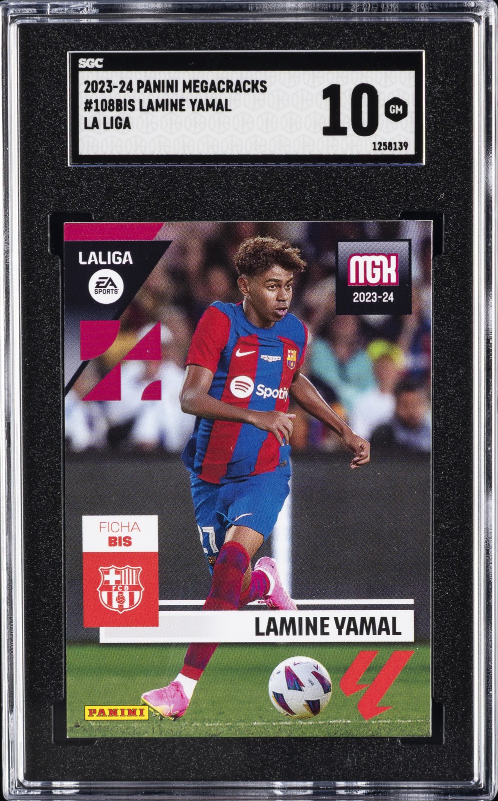 2023-24 PANINI MEGACRACKS LA LIGA #108BIS LAMINE YAMAL SGC 10 GM