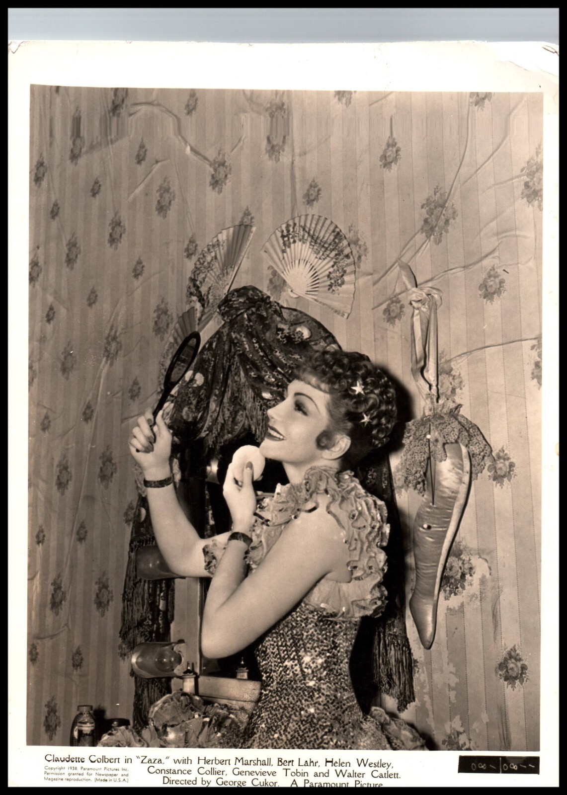 HOLLYWOOD BEAUTY CLAUDETTE COLBERT STUNNING PORTRAIT 1930s DBW ORIG Photo 734 HOLLYWOOD BEAUTY CLAUDETTE COLBERT STUNNING PORTRAIT 1930s DBW ORIG Photo 734