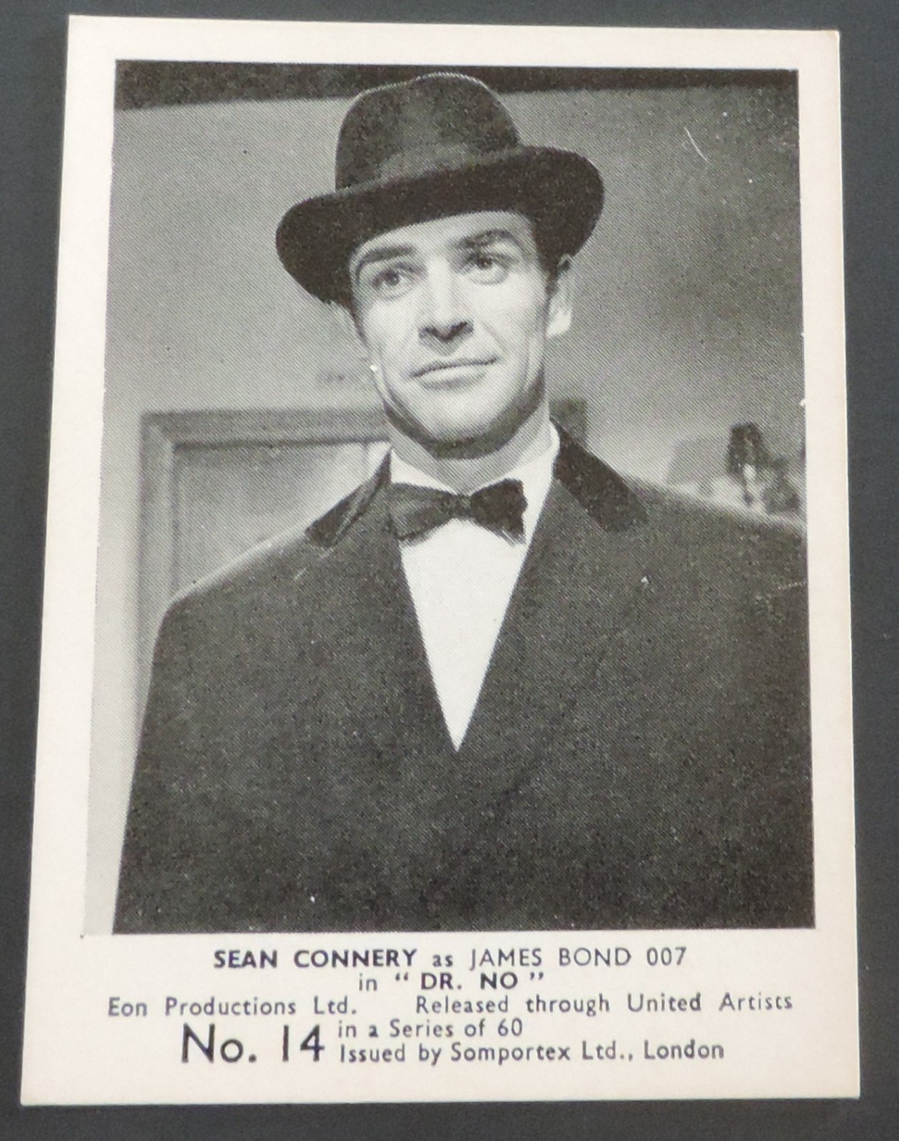 1964 SOMPORTEX JAMES BOND FILM SCENES 007 SEAN CONNERY #14 DR. NO RARE L@@K 1964 SOMPORTEX JAMES BOND FILM SCENES 007 SEAN CONNERY #14 DR. NO RARE L@@K