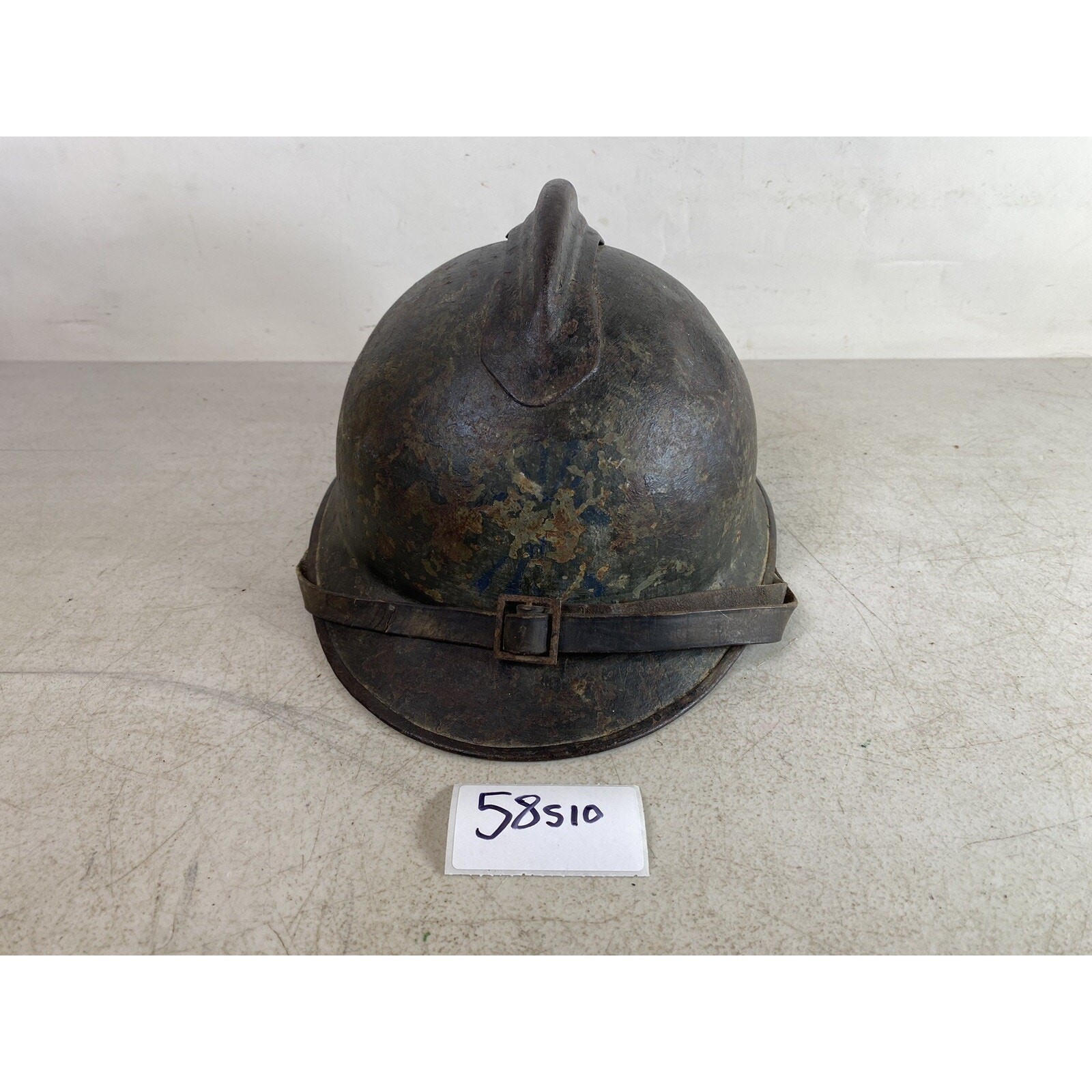 rare Civil War WW2 Spanish Lincoln Brigade French Italian Adrian Helmet 58S10
