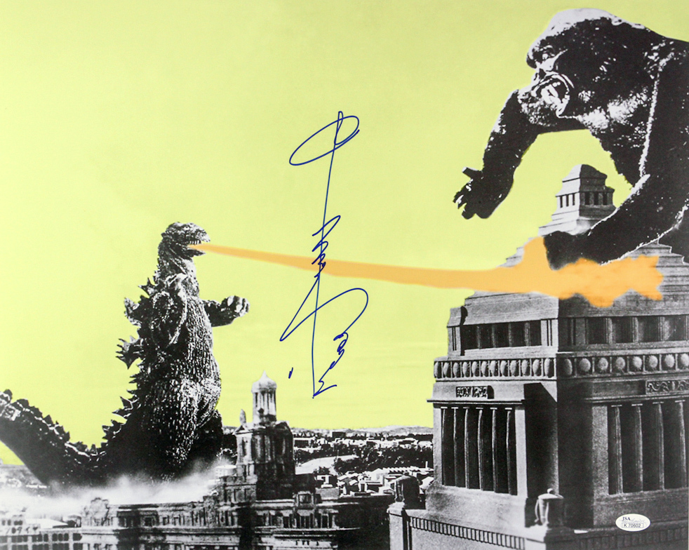 1954-1971 Haruo Nakajima Godzilla Signed LE 16x20 Color Photo (JSA) 1954-1971 Haruo Nakajima Godzilla Signed LE 16x20 Color Photo (JSA)