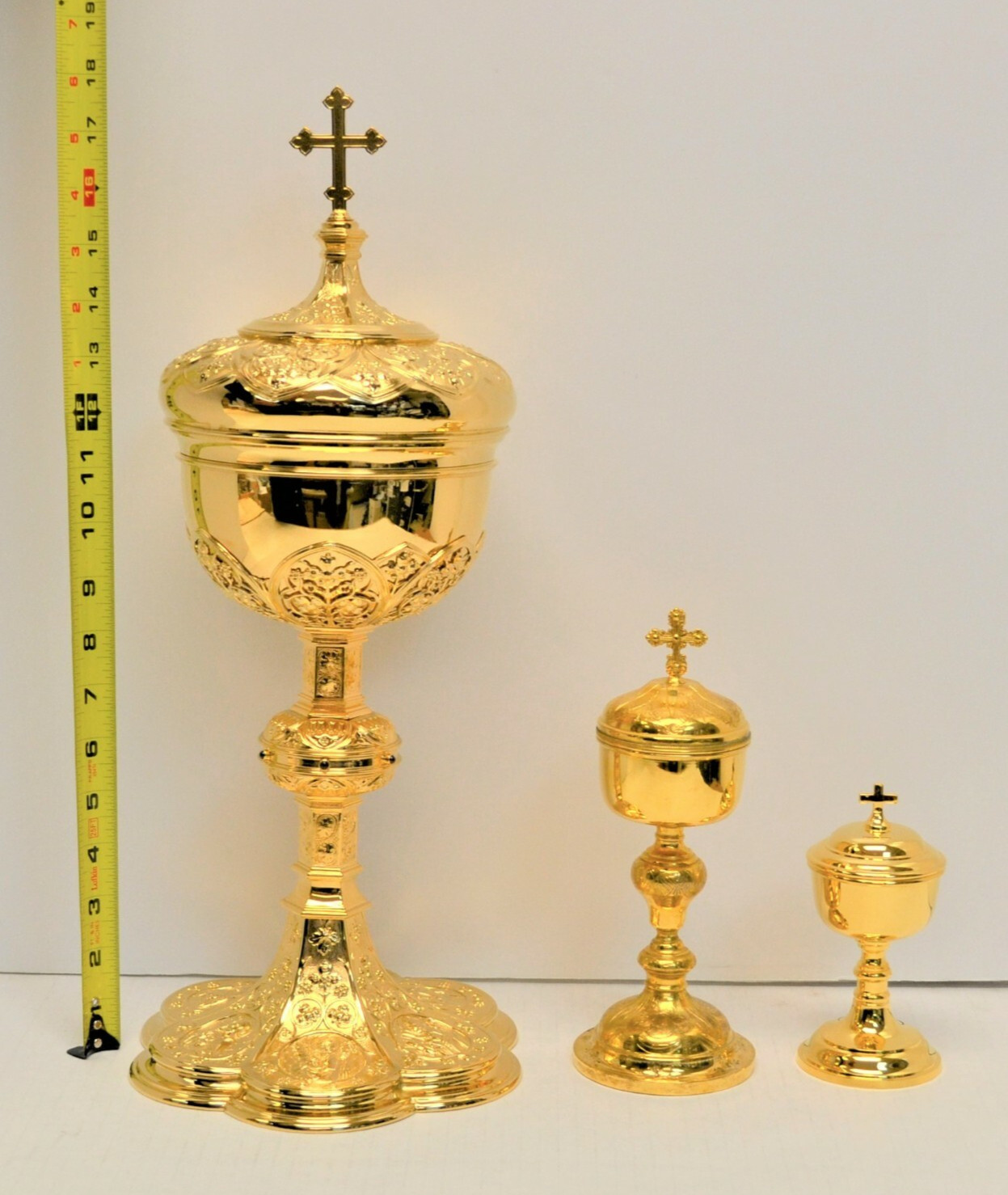+ Beautiful Extra Large Cathedral Size Ciborium + All Sterling Silver + 18 + Beautiful Extra Large Cathedral Size Ciborium + All Sterling Silver + 18