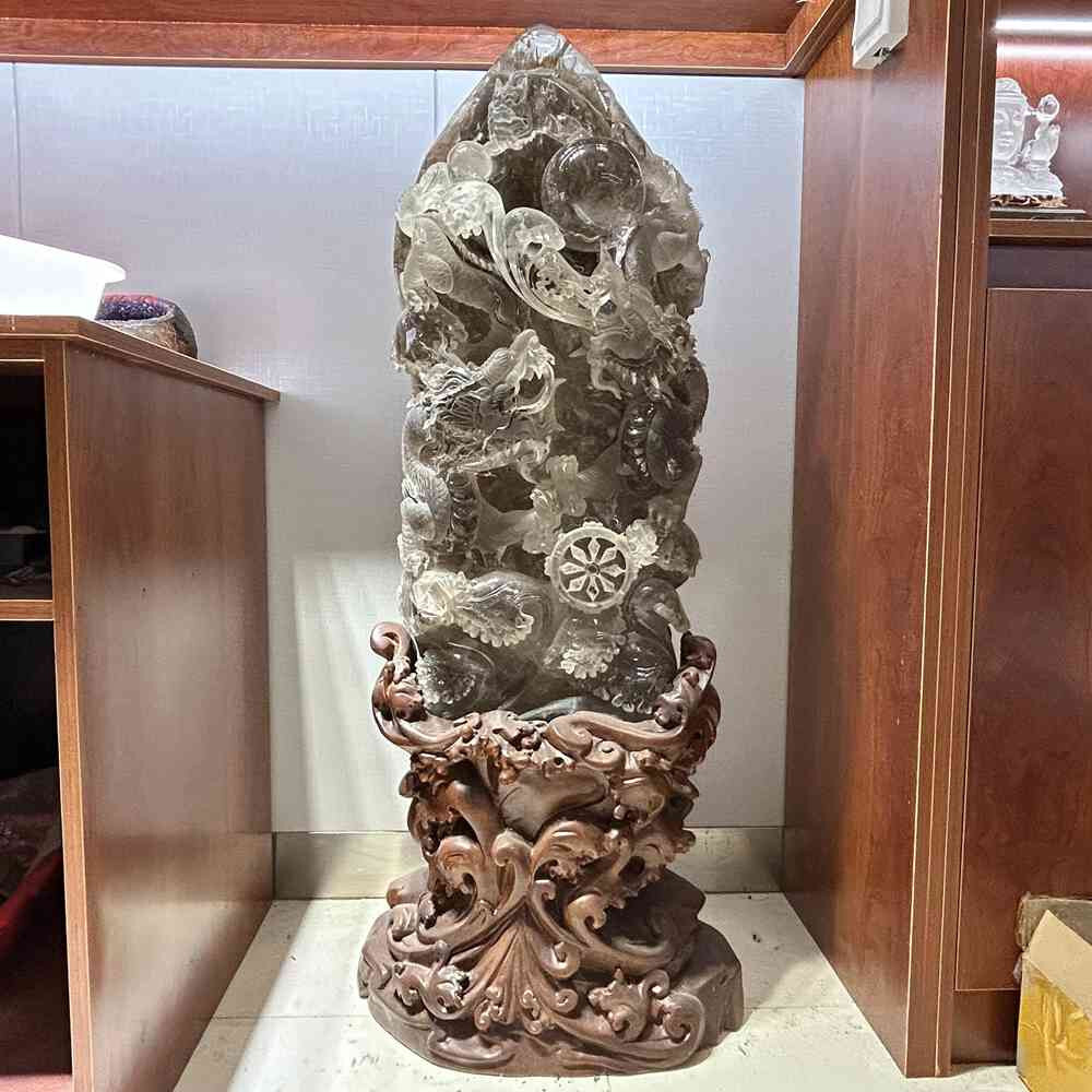 Large187LB Rare Top Natural Smokey Quartz Dragon Fine Carved Crystal Reiki Decor Large187LB Rare Top Natural Smokey Quartz Dragon Fine Carved Crystal Reiki Decor