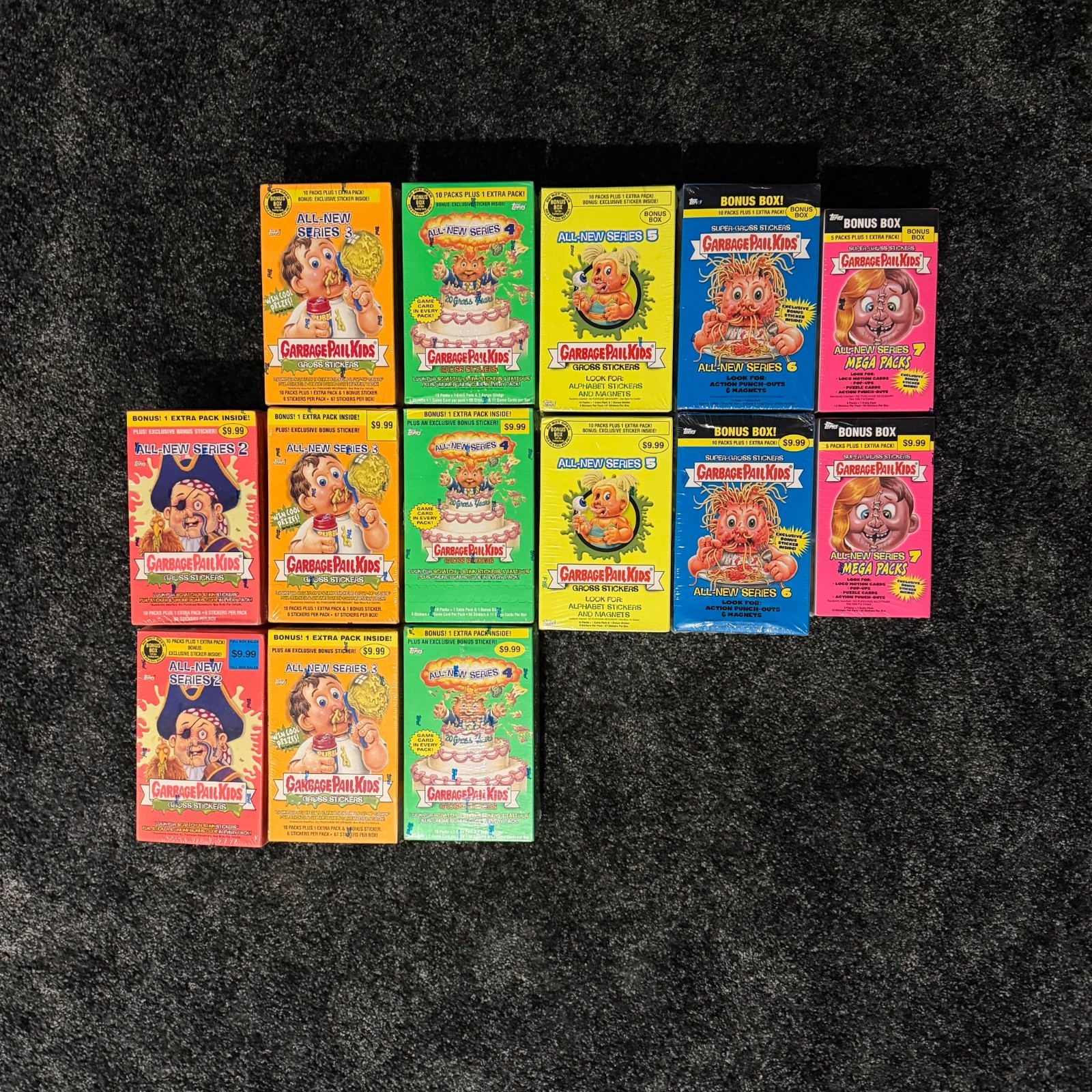 Garbage Pail Kids ALL NEW SERIES BONUS BOX MASTER LOT – 14 Sealed Boxes Garbage Pail Kids ALL NEW SERIES BONUS BOX MASTER LOT – 14 Sealed Boxes