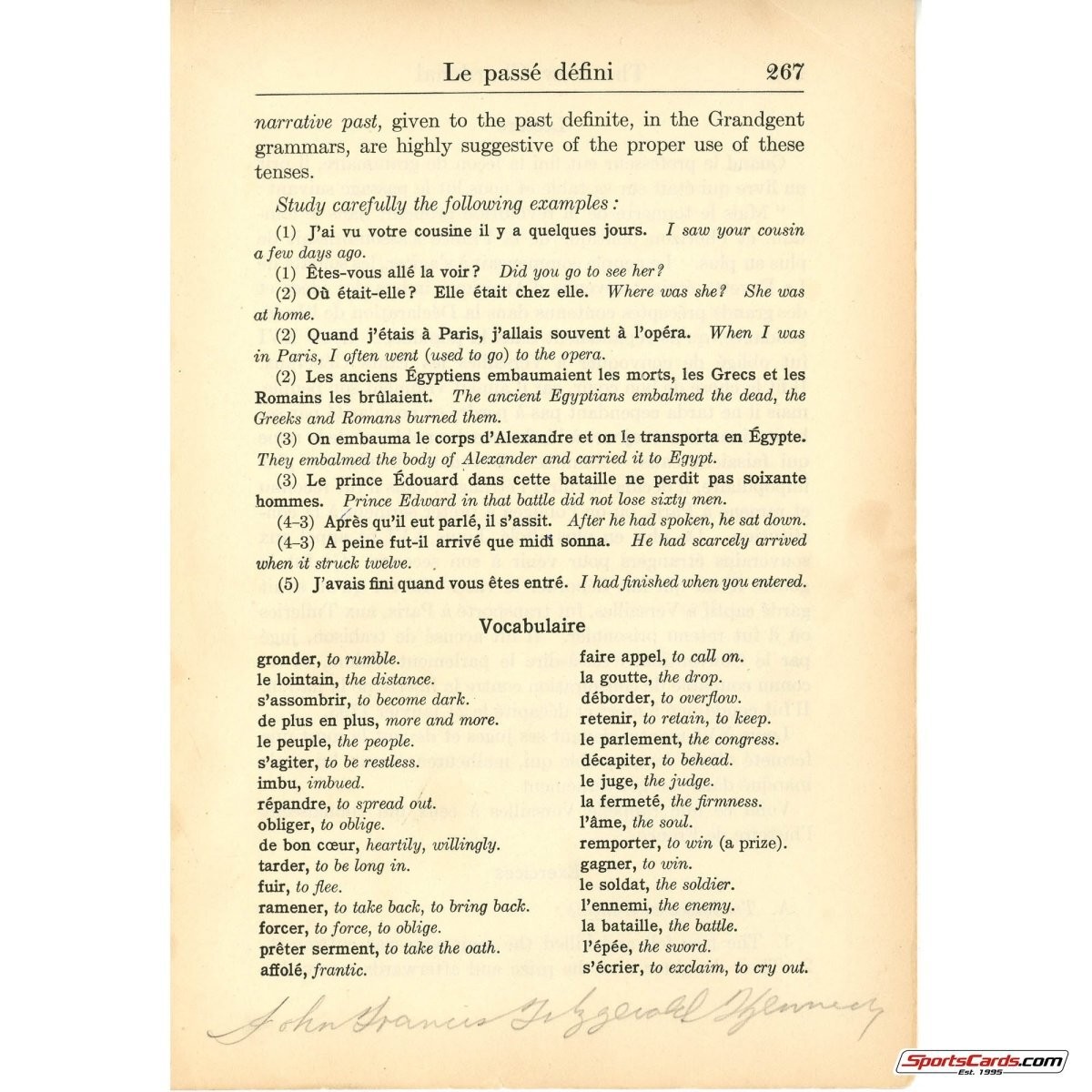 John F. Kennedy Full Name 1931 Signed Personally Owned Book Page BAS Beckett John F. Kennedy Full Name 1931 Signed Personally Owned Book Page BAS Beckett