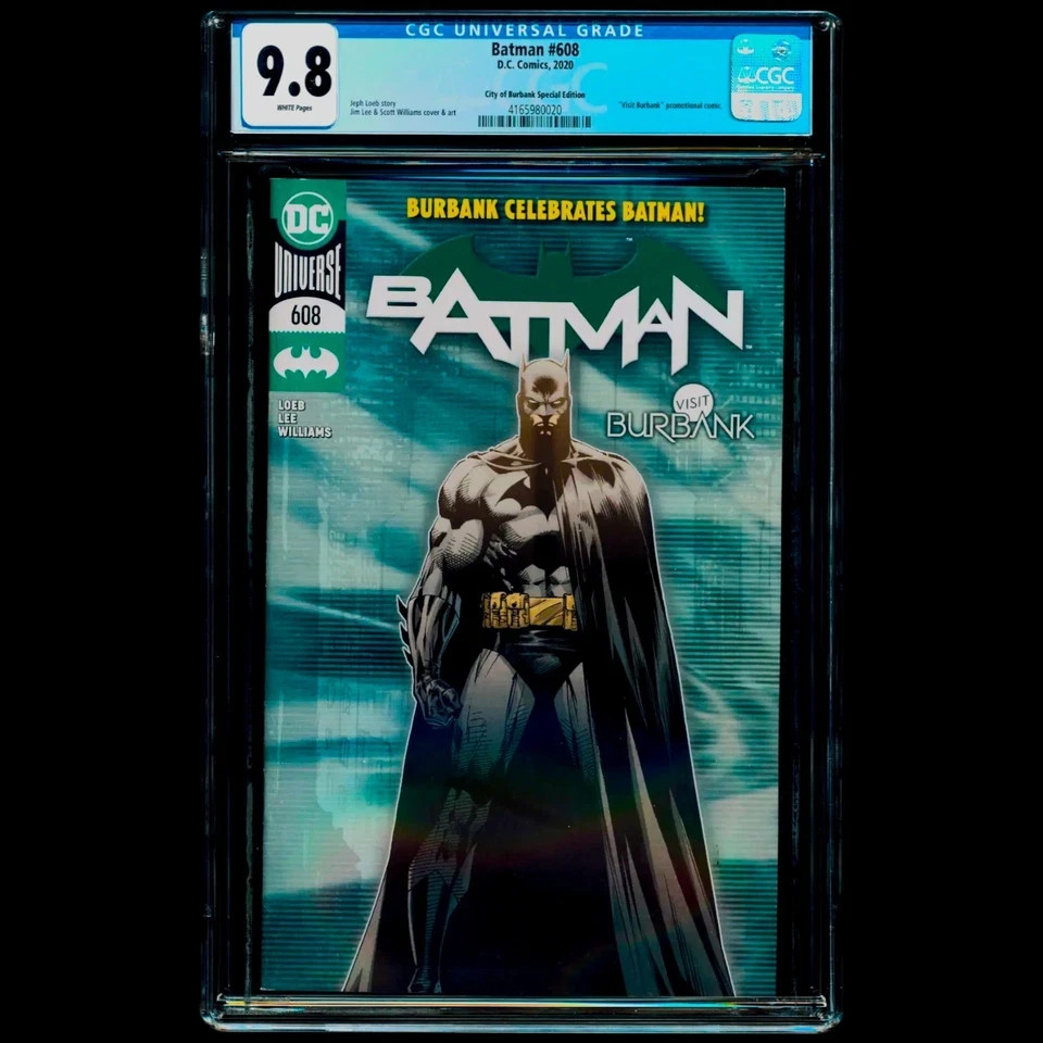 BATMAN #608 CITY OF BURBANK SPECIAL EDITION CGC 9.8 RARE JIM LEE COVER BATMAN #608 CITY OF BURBANK SPECIAL EDITION CGC 9.8 RARE JIM LEE COVER