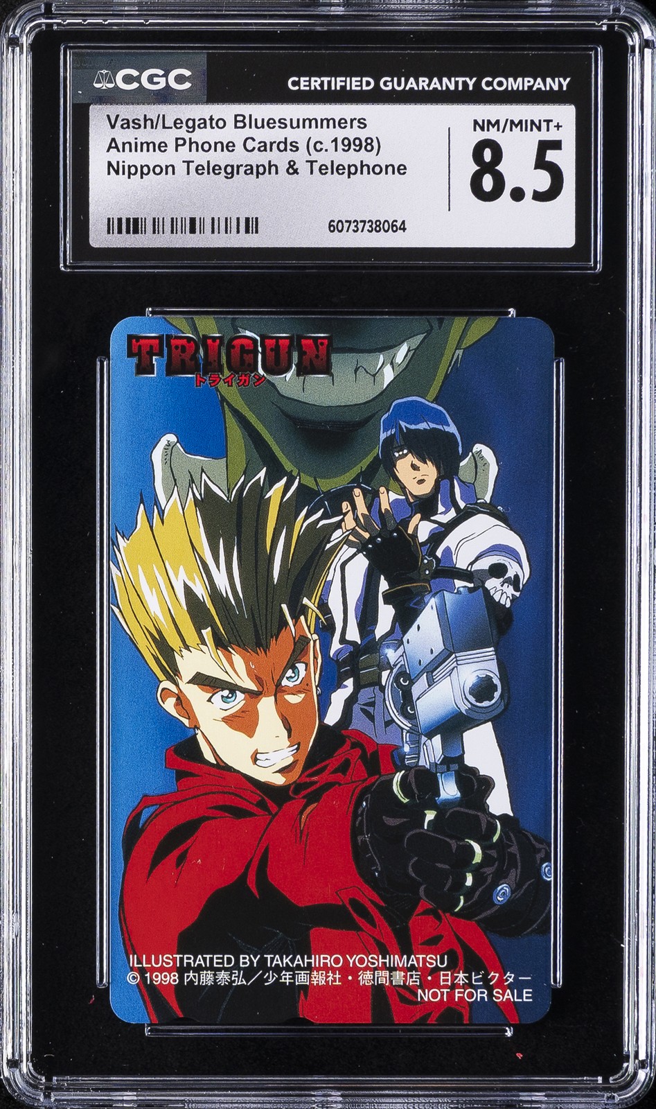 C. 1998 ANIME PHONE CARDS VASH/LEGATO BLUESUMMERS CGC 8.5 C. 1998 ANIME PHONE CARDS VASH/LEGATO BLUESUMMERS CGC 8.5