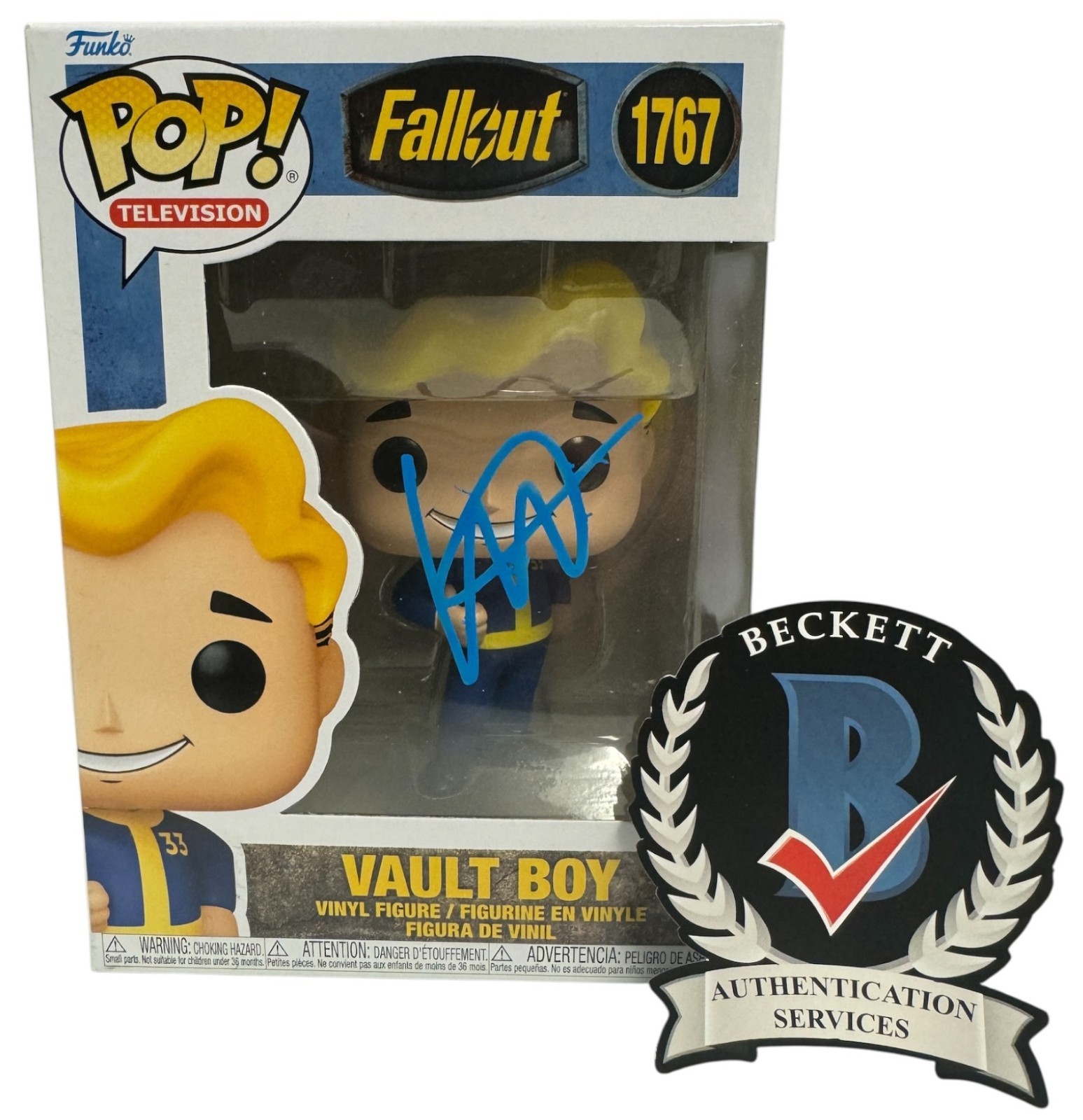 Walton Goggins Signed Autograph Fallout Boy Funko Pop 1767 Beckett BAS Vault Boy Walton Goggins Signed Autograph Fallout Boy Funko Pop 1767 Beckett BAS Vault Boy