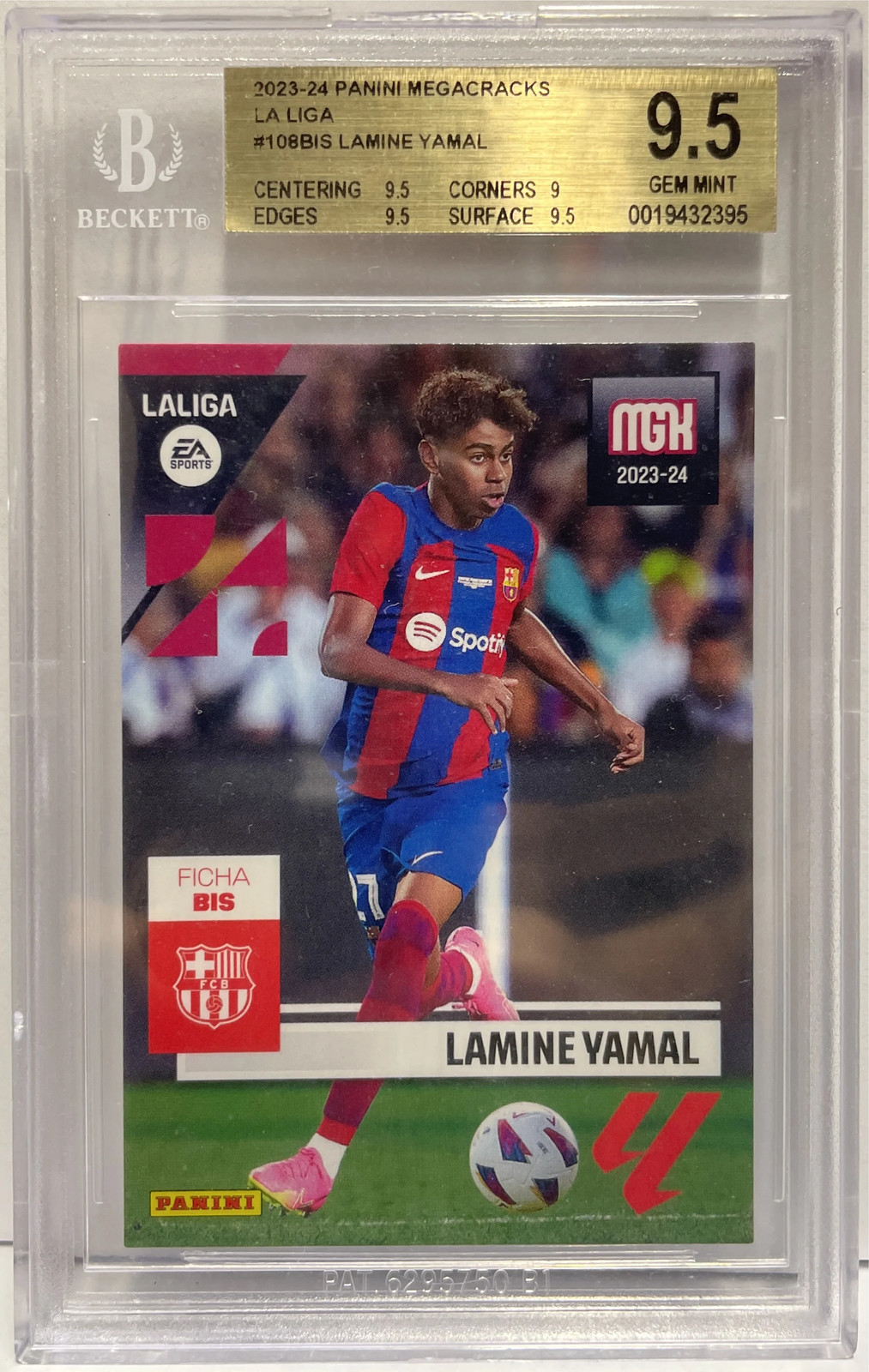 Lamine Yamal Rookie Panini Megacrack La Liga 2023/24 Beckett 9.5 Lamine Yamal Rookie Panini Megacrack La Liga 2023/24 Beckett 9.5