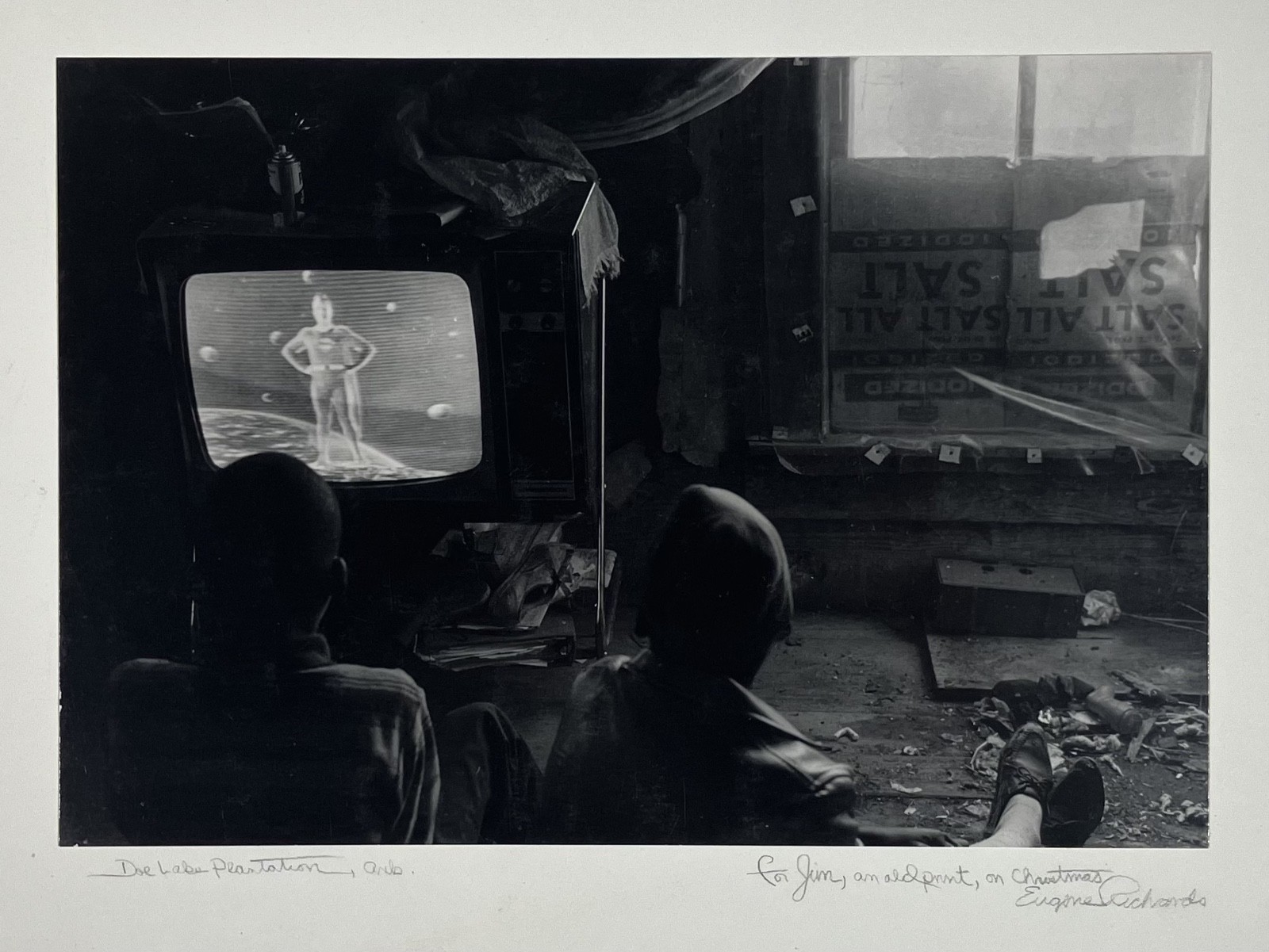 1971 EUGENE RICHARDS vintage SUPERMAN Doe Lake Plantation FEW COMFORTS mtd
