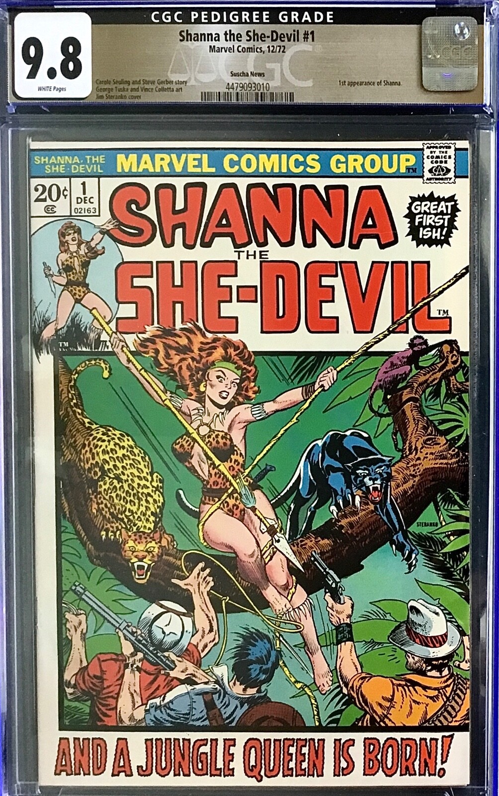 Shanna the She-Devil #1 CGC 9.8 Suscha News 1st Apperance of Shanna Steranko Shanna the She-Devil #1 CGC 9.8 Suscha News 1st Apperance of Shanna Steranko