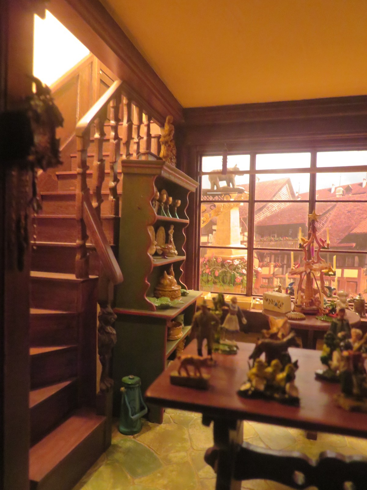 Rare Kupjack Lighted Miniature Diorama Prototype – Bavarian Crafts Shop c. 1920