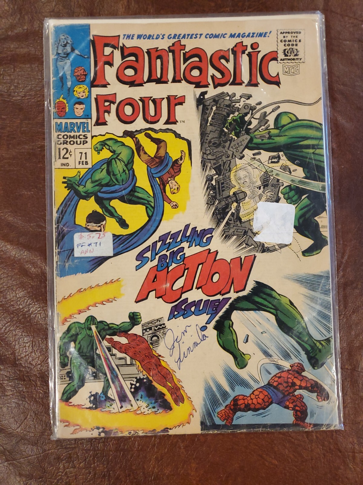 Fantastic Four #71 Marvel Feb 1968 SIGNED