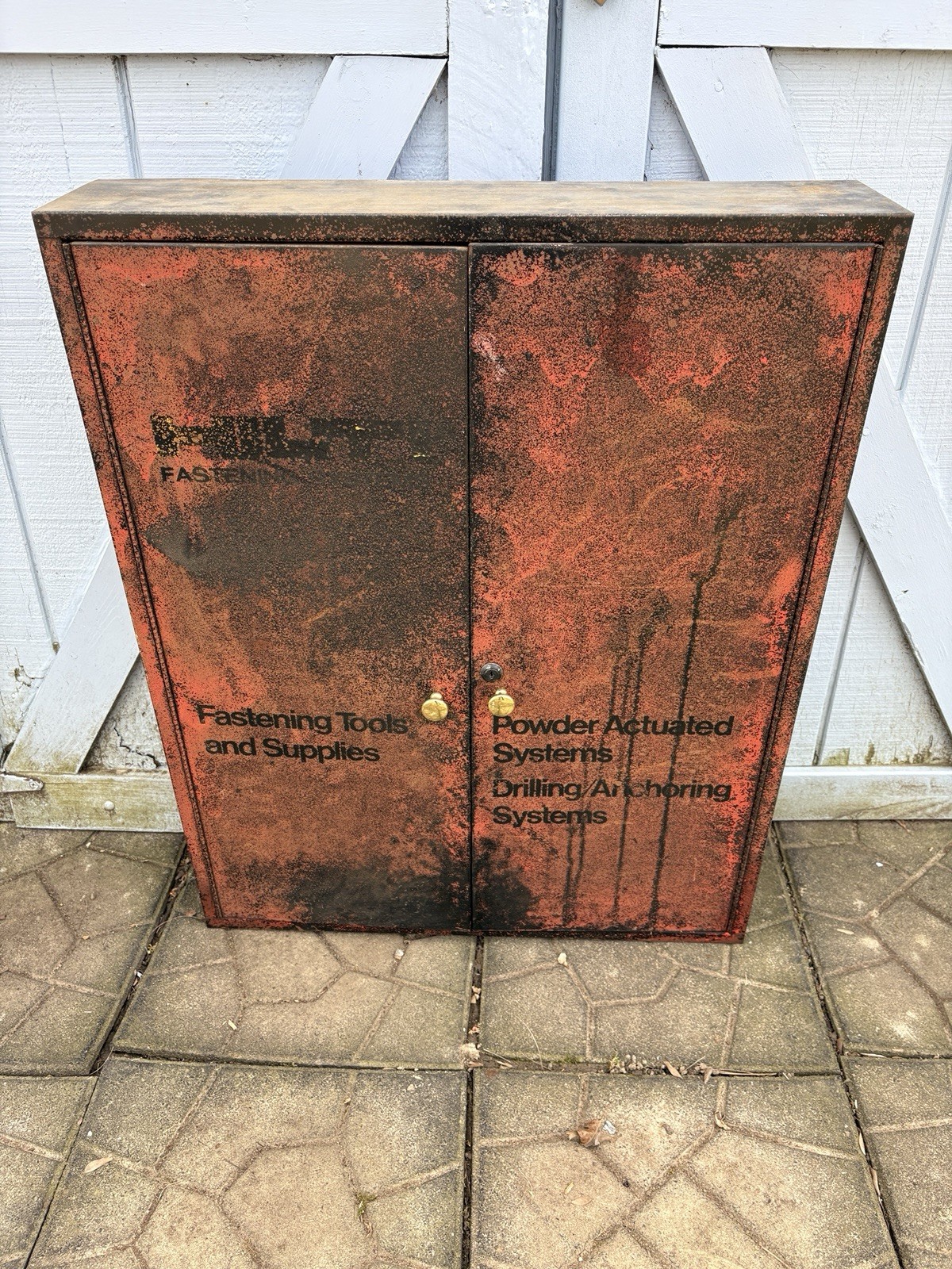 Vintage Hilti Tool & Fastener Metal Wall Cabinet Vintage Hilti Tool & Fastener Metal Wall Cabinet