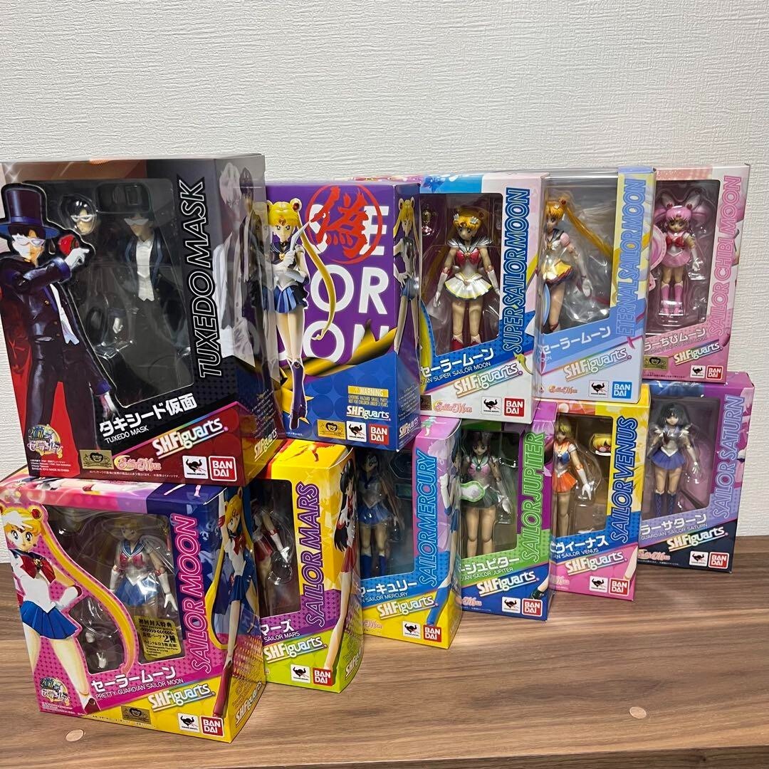 S.H.Figuarts Sailor Moon Figure Japan Mercury Mars Jupiter Venus Chibi Moon Tuxe