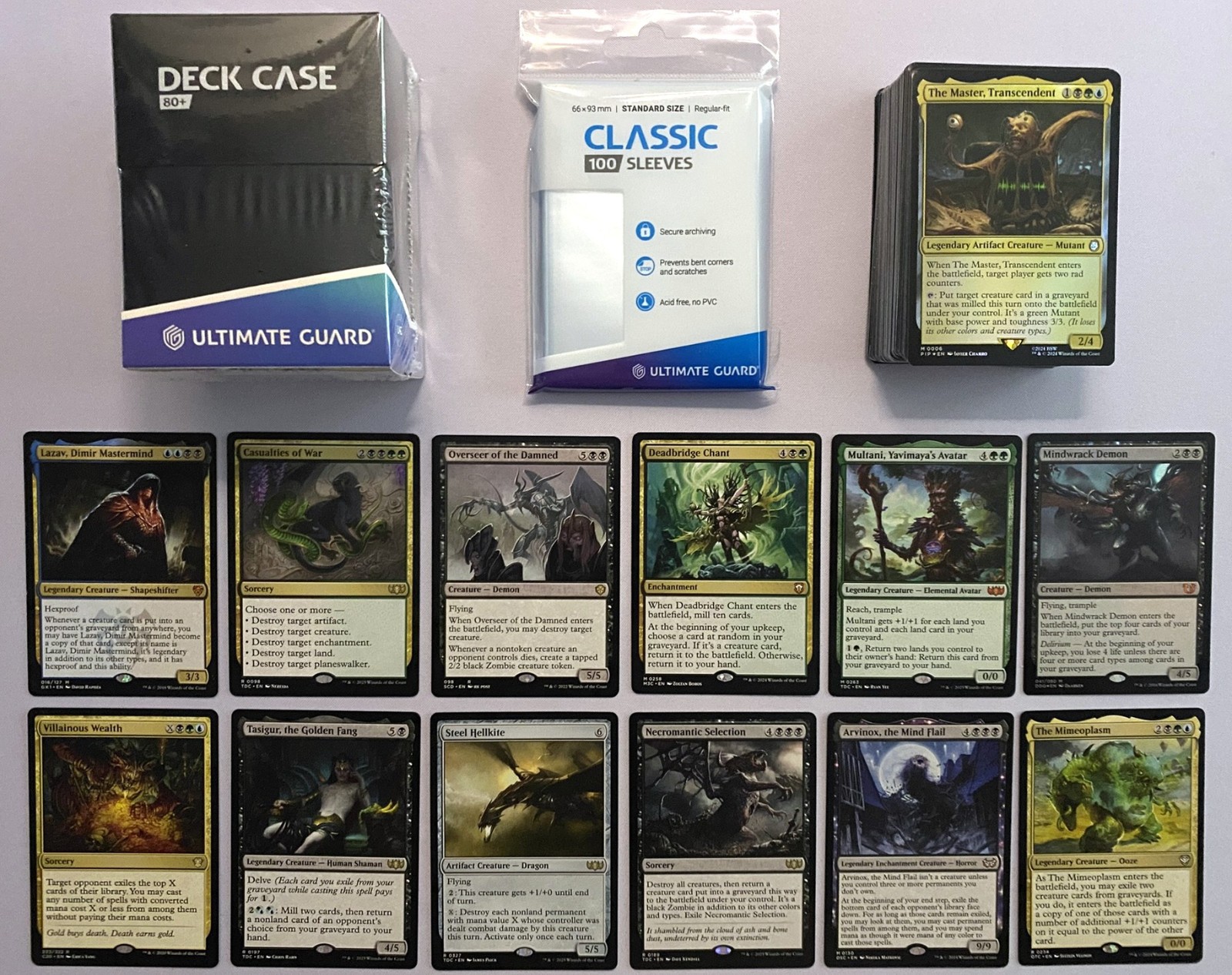 MTG Commander Deck The Master Transcendent Sultai Grave Theft 1 Box 100 Sleeves