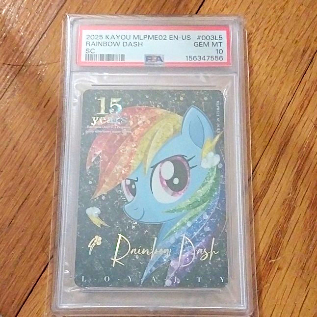 KAYOU My Little Pony Rainbow Dash 2025 MLPME02 EN-US SC Hologram #003L5 PSA 10 KAYOU My Little Pony Rainbow Dash 2025 MLPME02 EN-US SC Hologram #003L5 PSA 10